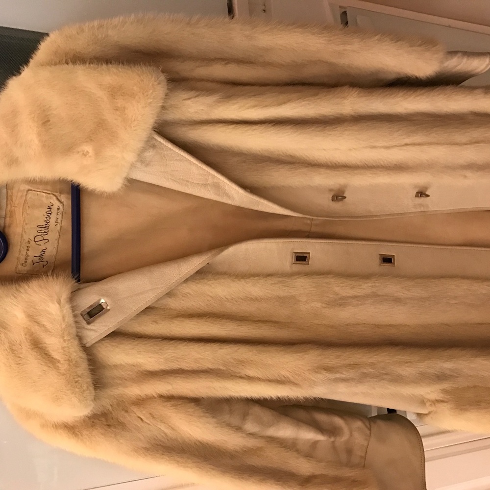 Vintage mink and leather jacket